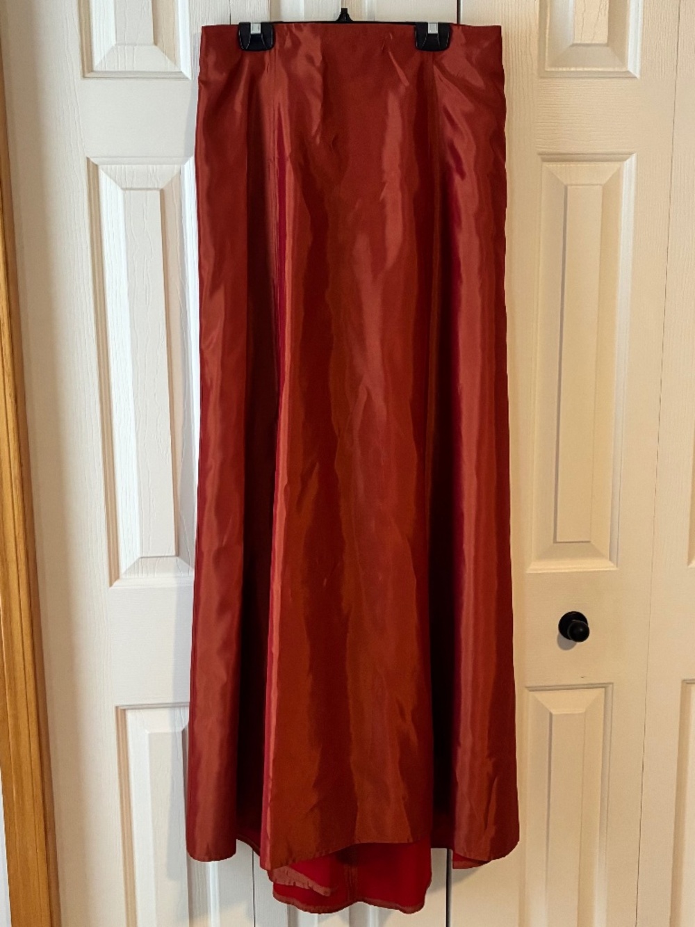 Collections Made in Canada Rust Satin Skirt (Long) with Sheer Scarf Size 12